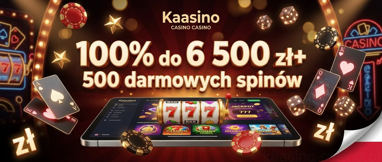 100% do 6 500 zł+ 500 darmowych spinów